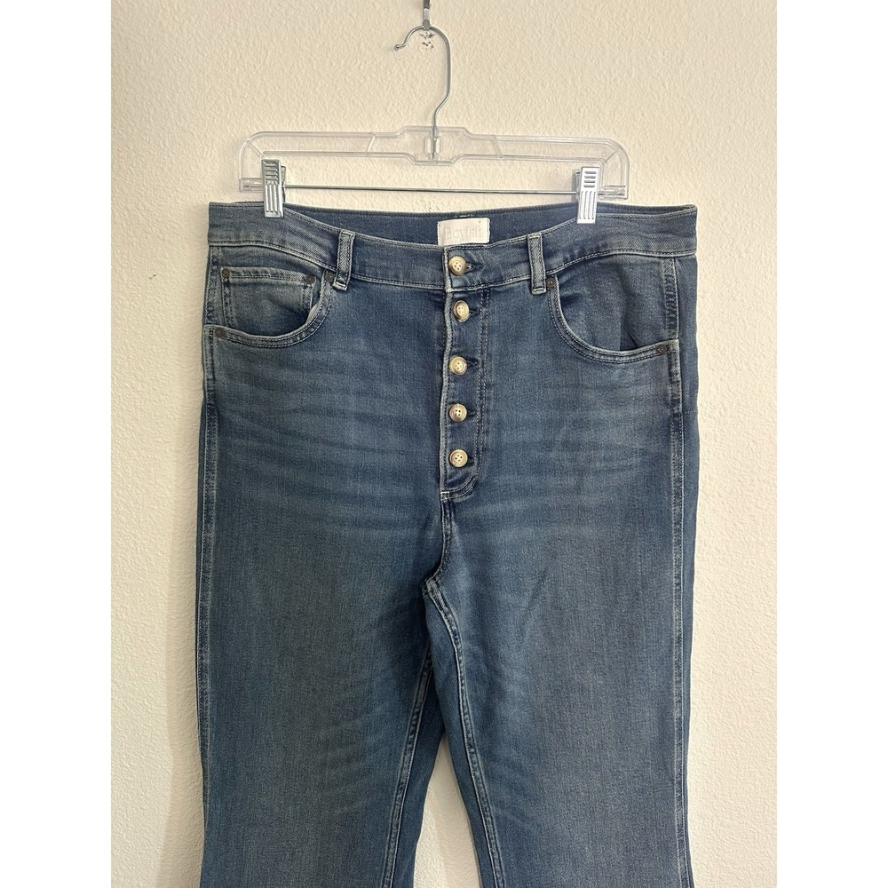 Boyish The Ricky Jeans Sz 31 Flare High Rise Stretch Medium Wash Button‎ Front - Picture 4 of 7